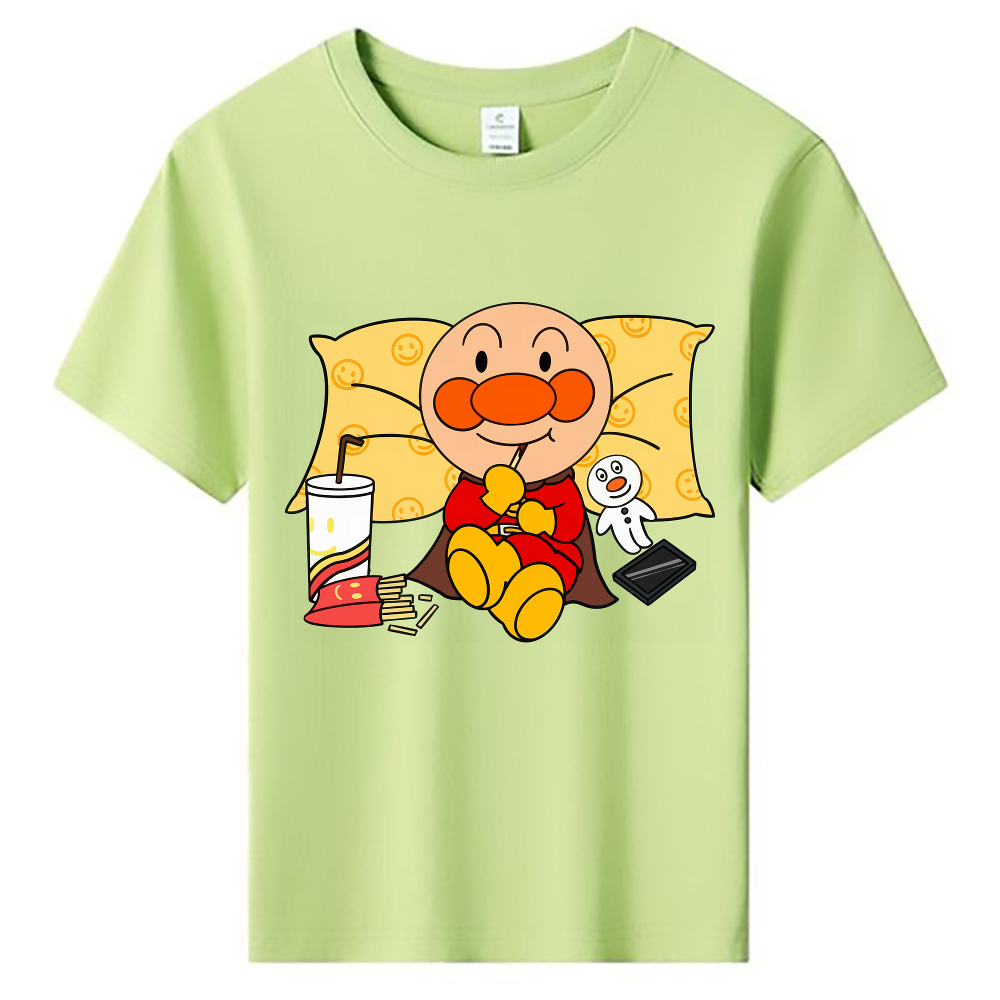 （画像用） アンパンマン Anpanman 綿100％キッズTシャツ（フロントプリント）